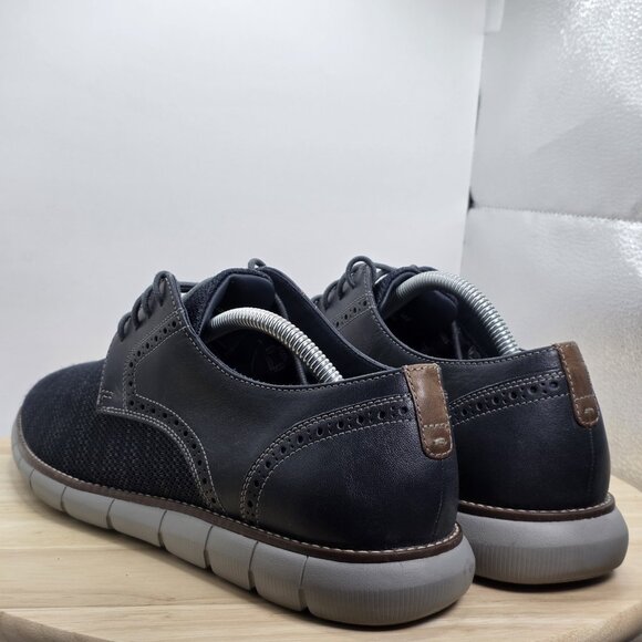 J&M Johnston & Murphy Knit Sneakers Mens Size 10 M Blue Lace Up 59-2997 - Picture 7 of 9